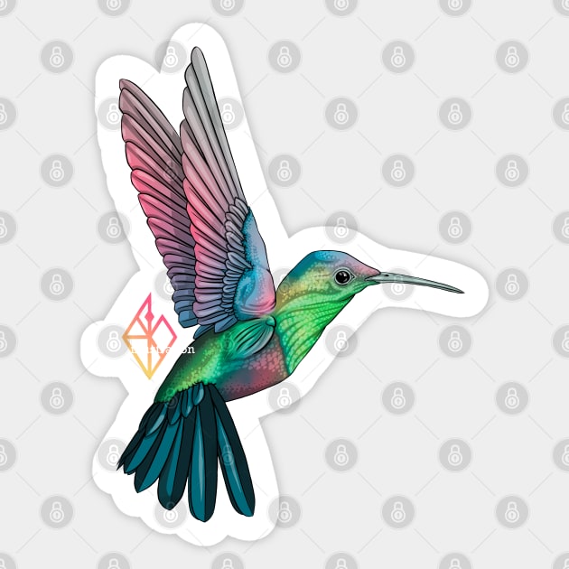 Hummingbird Sticker by Mei.illustration